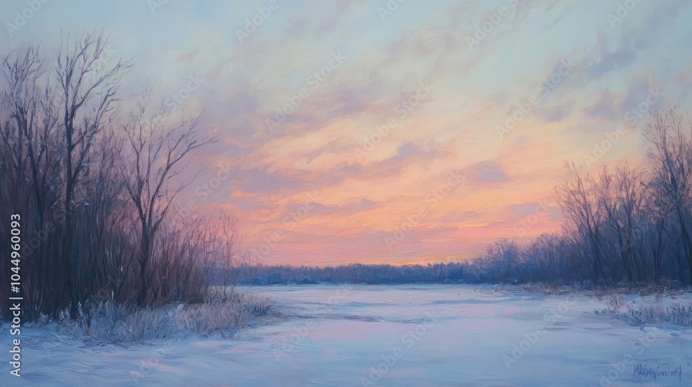 Fototapeta premium Twilight sky after sunset with soft hues