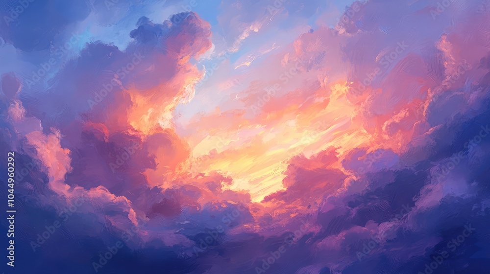 Vibrant twilight sunset sky with dramatic colors Vibrant twilight sunset sky with dramatic colors