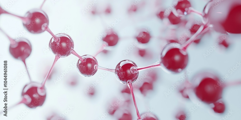 Red molecules floating and connecting on bright white background, 3D rendering for science and technology concepts Generative AI Red molecules floating and connecting on bright white background, 3D rendering for science and technology concepts Generative AI