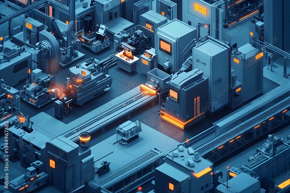 Industry Smart Factory with Efficient Automated Production Lines for Optimized Performance Industry Smart Factory with Efficient Automated Production Lines for Optimized Performance