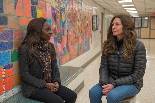 a school counselor having a...