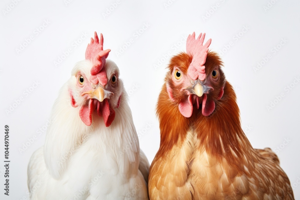 Fototapeta premium Chickens poultry animal bird.