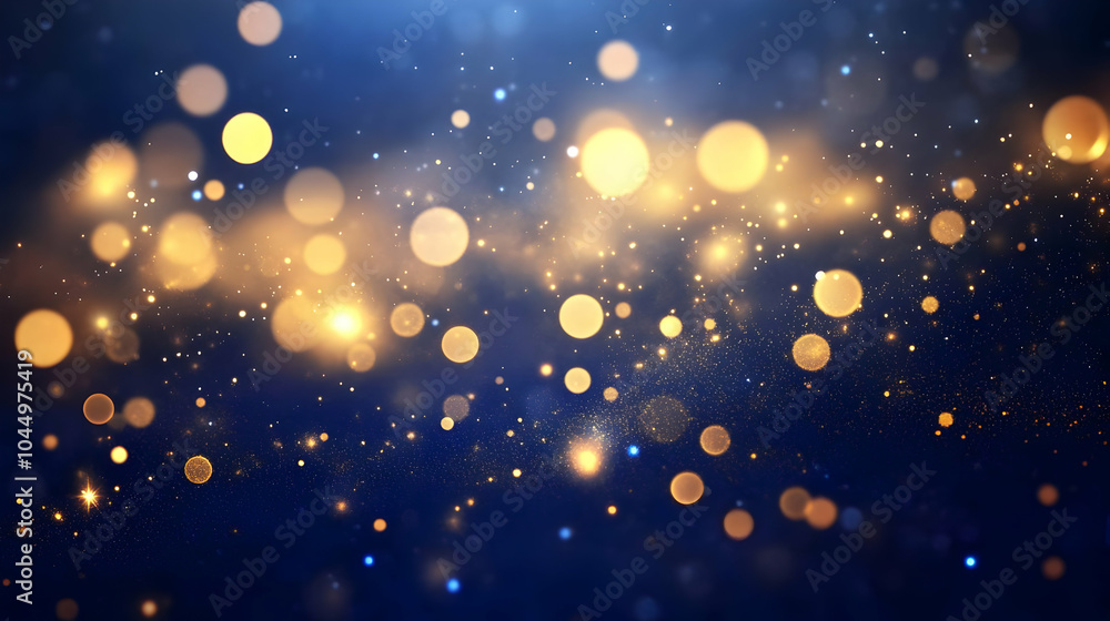 Obraz premium Abstract Background with Golden Lights