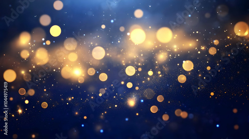 Abstract Background with Golden Lights