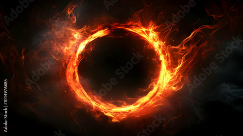 Fiery Ring Abstract Background