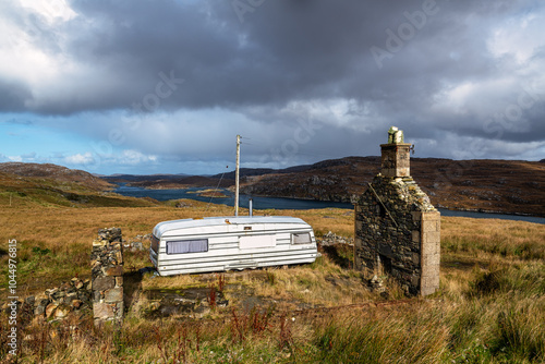 Konstfotografi Caravan Home on a Hill.