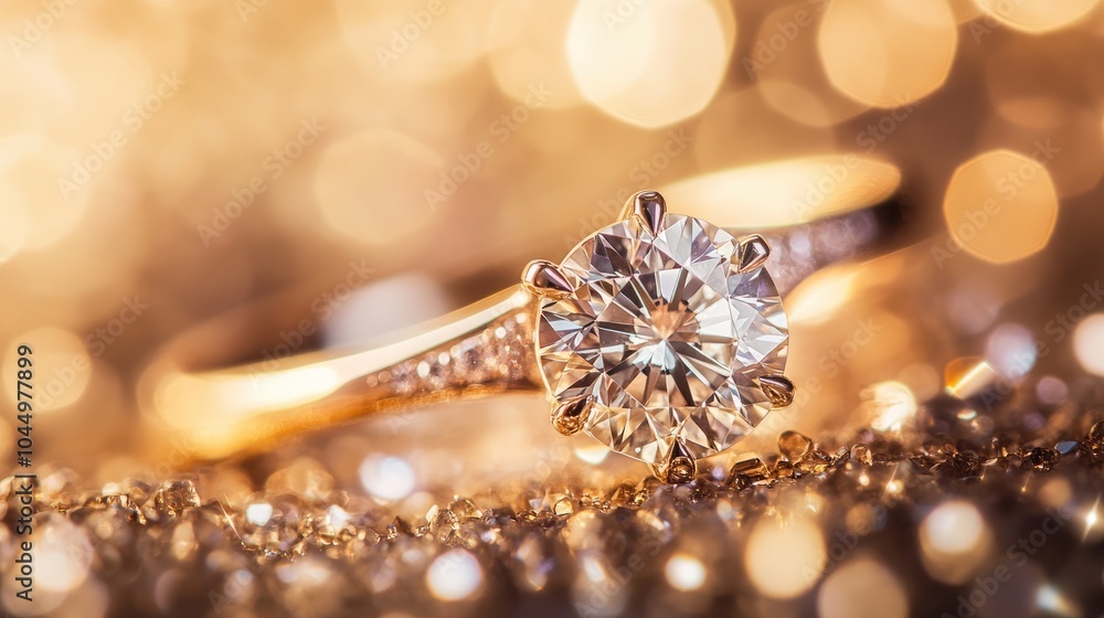 A macro shot of a radiant diamond ring, with light reflecting off every facet, symbolizing luxury, value, and timeless elegance A macro shot of a radiant diamond ring, with light reflecting off every facet, symbolizing luxury, value, and timeless elegance