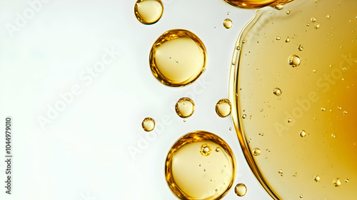 Abstract Golden Oil Bubbles...