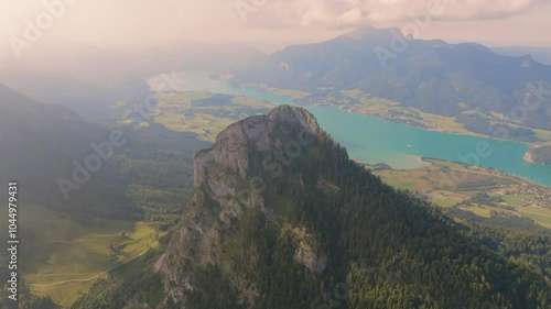 Aerial view of a mountains and Austrian Lake, Wolfgangsee, Sparber photo