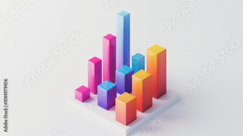 Colorful Bar Chart 3D Illustration Free Download Colorful Bar Chart 3D Illustration - GFXLoad