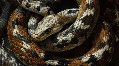 Close-up of a Snake's Scales: Nature's Intricate Design