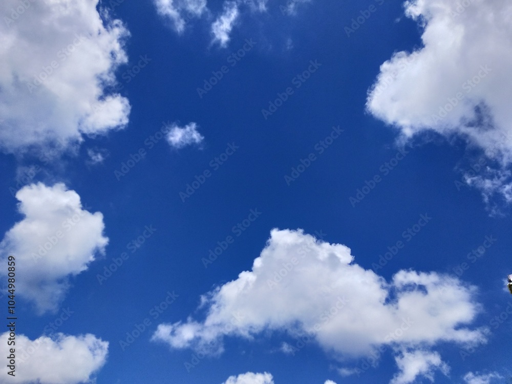 Obraz premium blue sky with white clouds