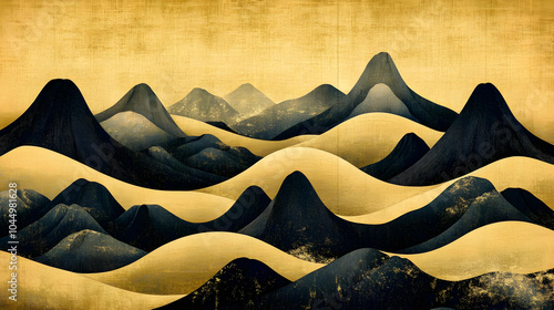 Abstract Mountain Range wit...