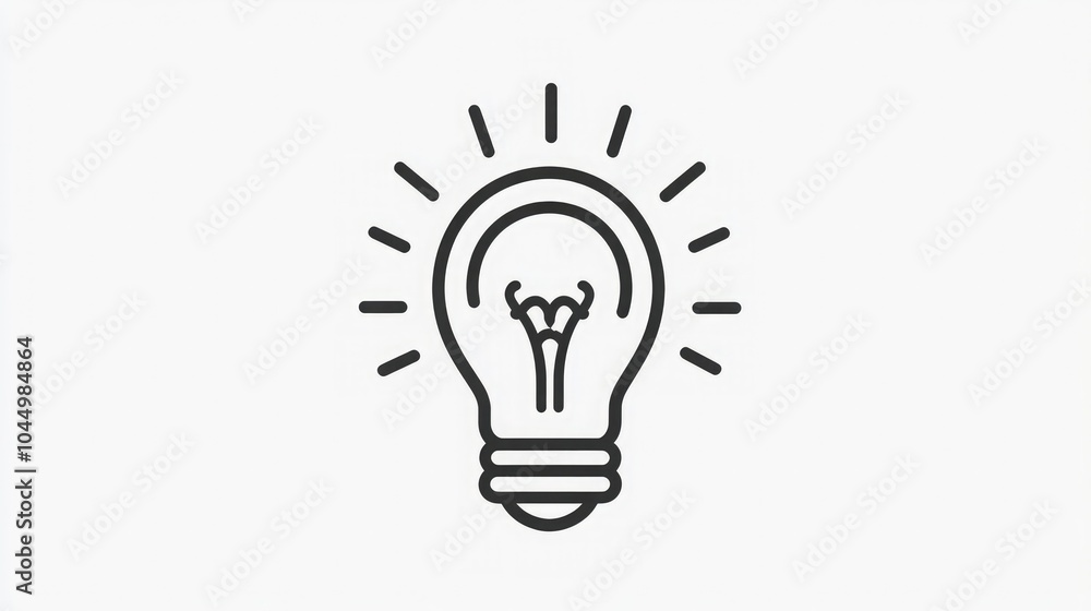 Innovation icon with simple line design Innovation icon with simple line design
