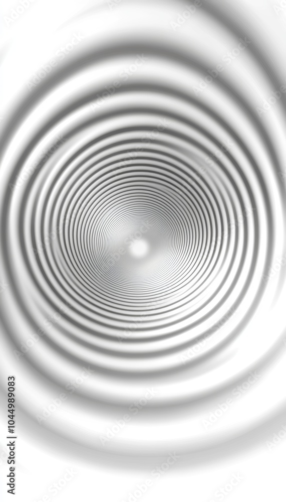 Obraz premium Abstract white and gray concentric circles create a hypnotic pattern.