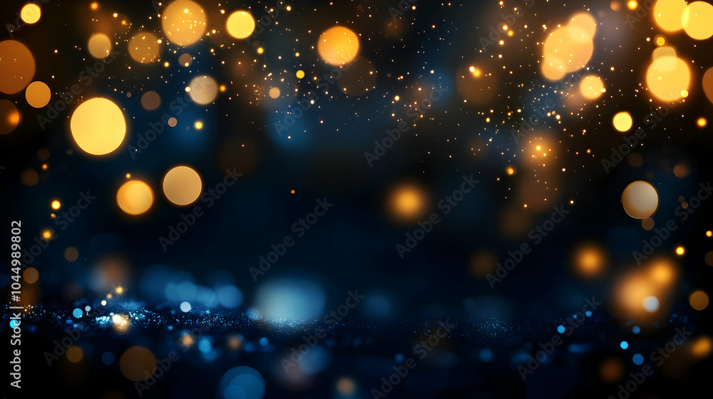Abstract Background with Golden and Blue Lights Abstract Background with Golden and Blue Lights