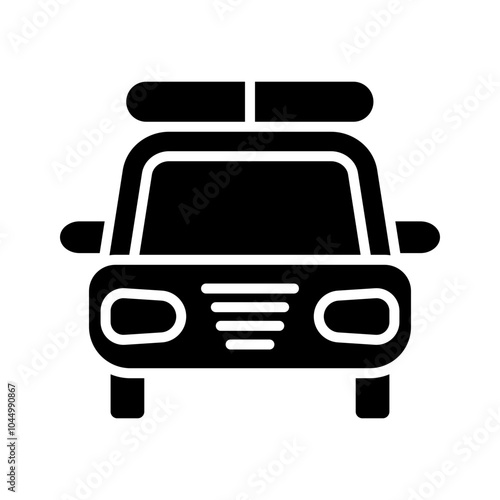 Police Car glyph icon