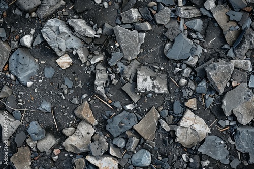 Wallpaper Mural Photo of Grey asphalt rock ground debris. Background texture for backdrops or mapping Torontodigital.ca