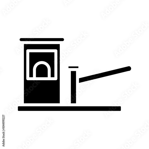 Police Checkpoint glyph icon