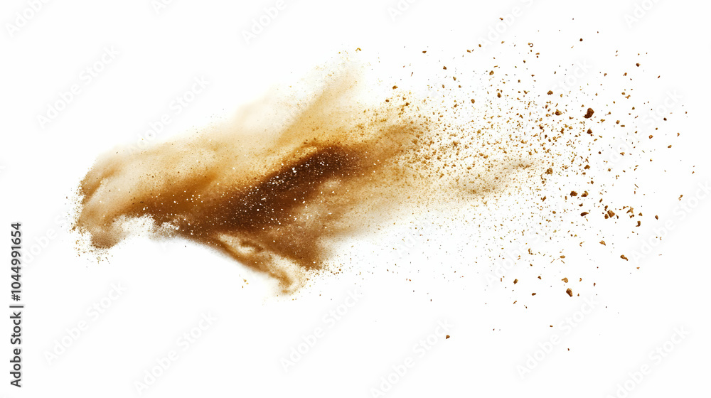 Brown Dust Explosion Abstract Background Brown Dust Explosion Abstract Background