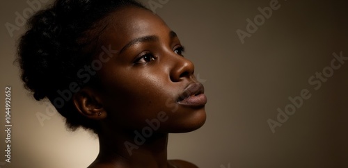 Black and white silhouette portraits of an African American woman showcasing beauty and emotion