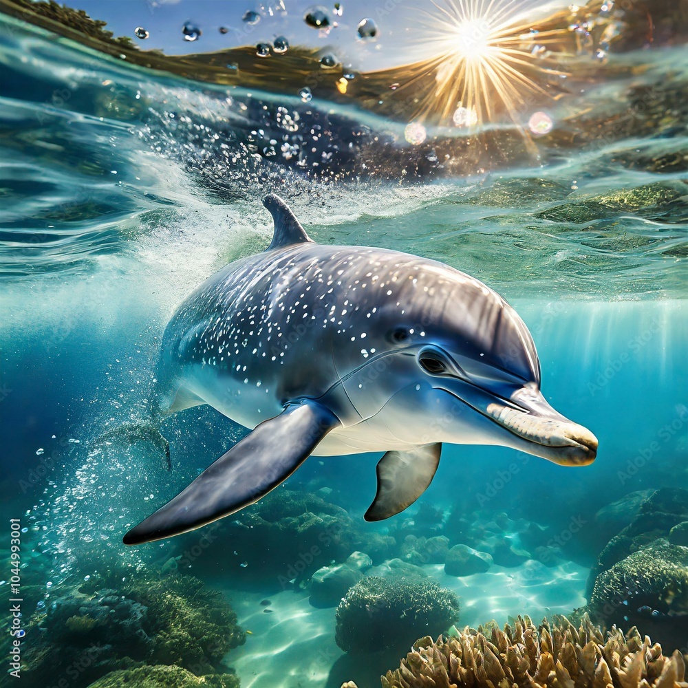 Obraz premium dolphin in the water