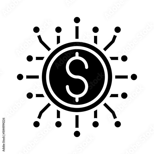 Virtual Currency glyph icon