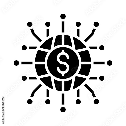 Cashless Society glyph icon