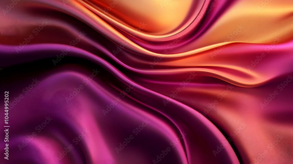 Obraz premium Abstract Background, Pink And Orange Gradient Silk Fabric