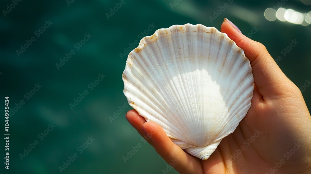 A person holding a shell in their hand A person holding a shell in their hand
