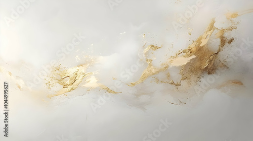 Abstract Background with Golden Splatter