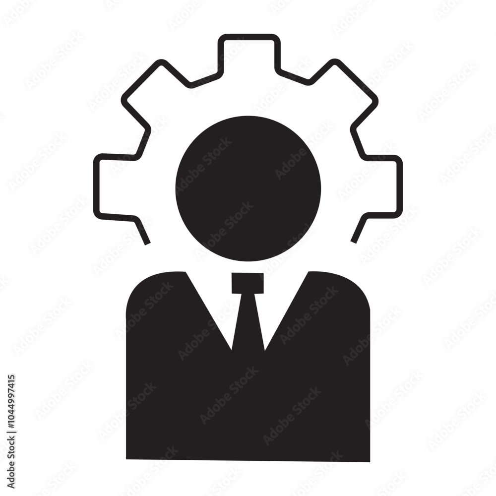 Administrator icon vector set. Admin person with gear symbol Administrator icon vector set. Admin person with gear symbol