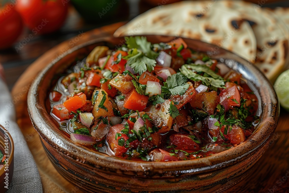 A dish of nopalitos, sauted cactus paddles with tomatoes, onions, and cilantro, served with warm tortillas A dish of nopalitos, sauted cactus paddles with tomatoes, onions, and cilantro, served with warm tortillas