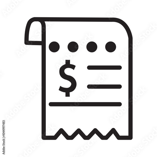 Invoice line icon. Payment and bill invoice. Order symbol concept. Tax sign design