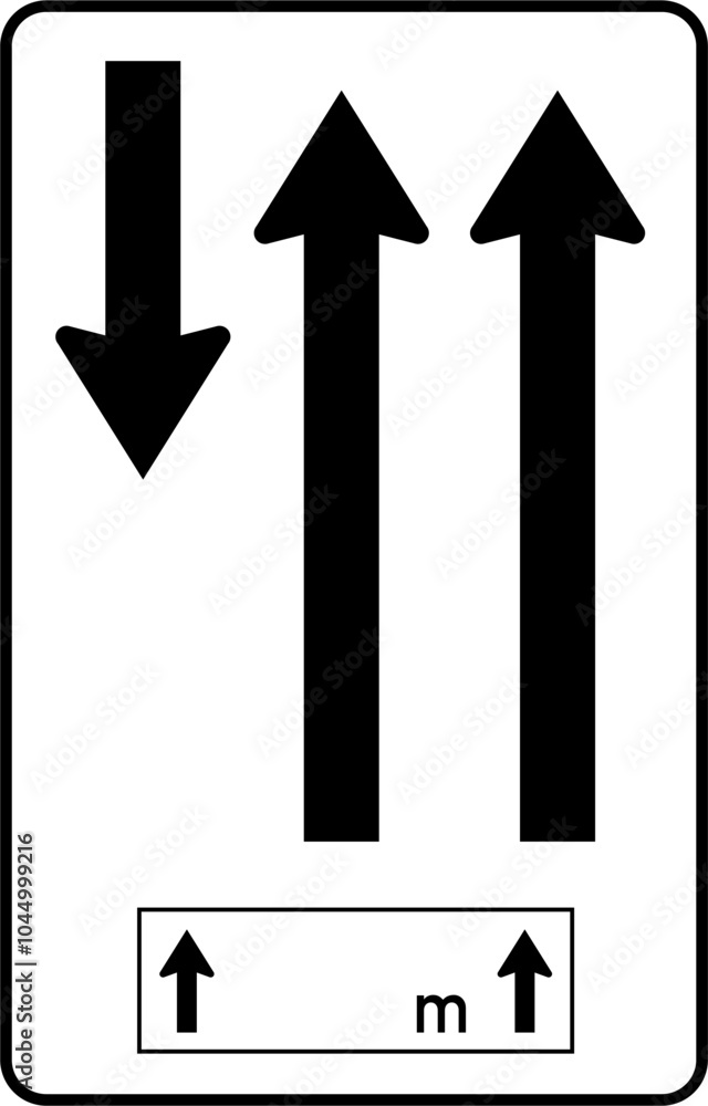 Two lanes ahead in my driving direction, Informational signs, Road signs in Austria (German: Straßenverkehrsordnung) Two lanes ahead in my driving direction, Informational signs, Road signs in Austria (German: Straßenverkehrsordnung)