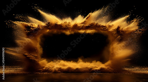 Golden Dust Explosion Abstr...