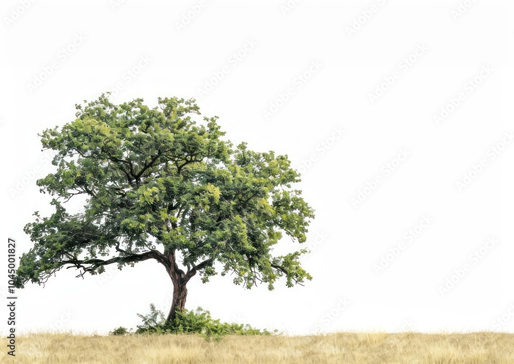 Obraz premium Lone tree in grassy field