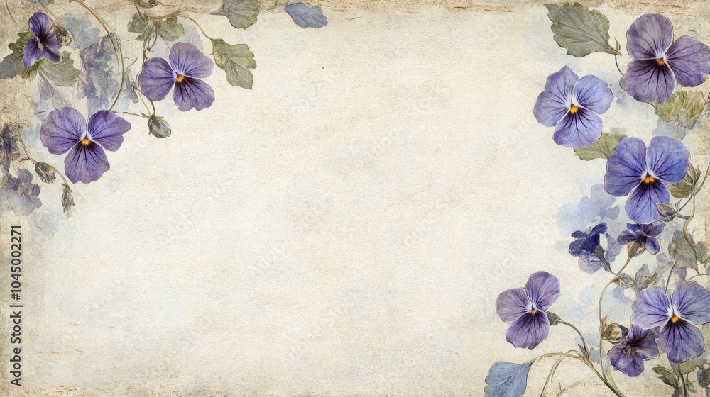 Delicate violets blending into a lightly distressed background wallpaper Delicate violets blending into a lightly distressed background wallpaper
