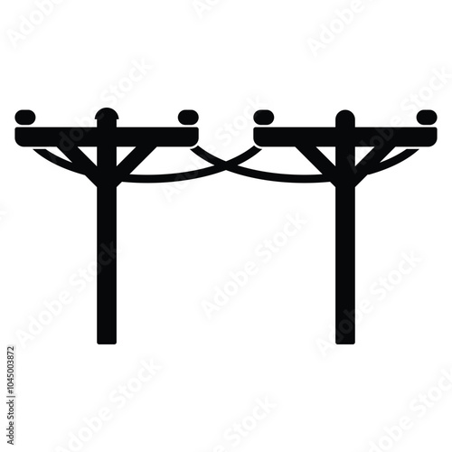 Electric pole icon vector design template basic RGB for website or print