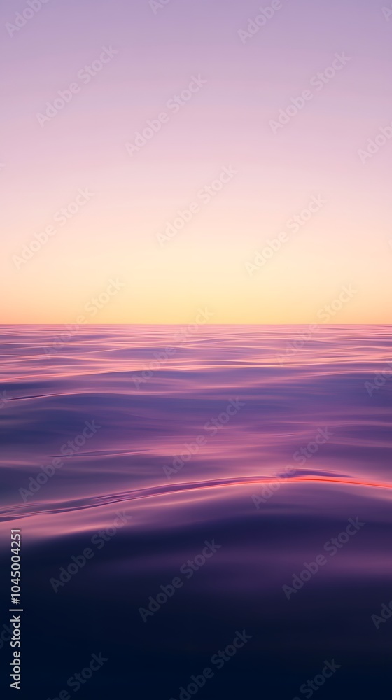A calm sea at sunset, with the horizon blending into a gradient of purples and oranges, creates an atmosphere that feels serene and peaceful. A calm sea at sunset, with the horizon blending into a gradient of purples and oranges, creates an atmosphere that feels serene and peaceful.