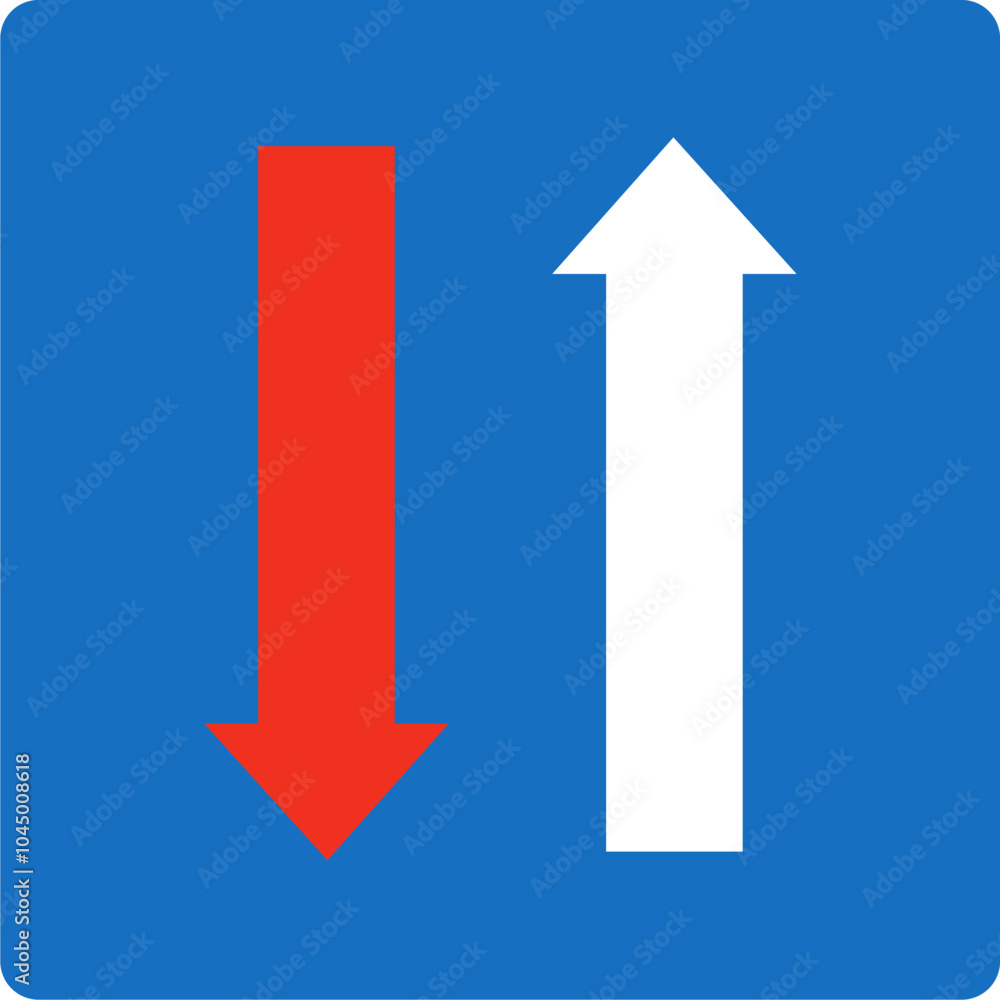 Oncoming traffic must give way, Informational signs, Road signs in Austria (German: Straßenverkehrsordnung) Oncoming traffic must give way, Informational signs, Road signs in Austria (German: Straßenverkehrsordnung)