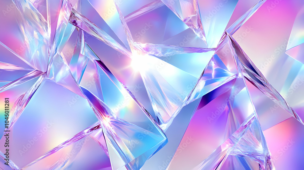 Iridescent Crystal Abstract Background Iridescent Crystal Abstract Background