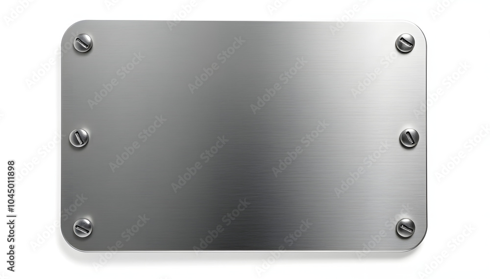 Metal office plate mockup isolated with white highlights, png Metal office plate mockup isolated with white highlights, png