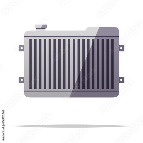 Car radiator vector isolated illustration