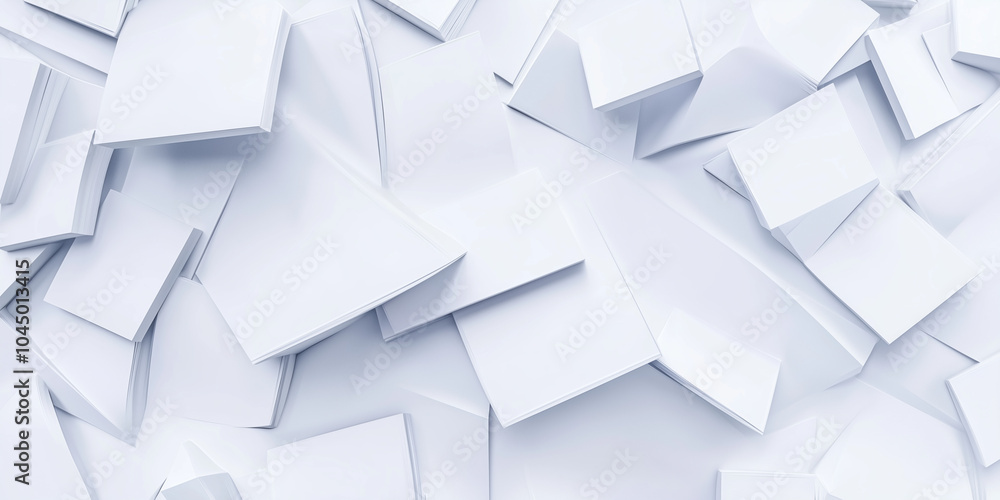 Obraz premium 3d image, design of an abstract and modern white background. template for presentation, power point, poster, web, backrog. tehcnological and geometrical background. laptop. architectural.