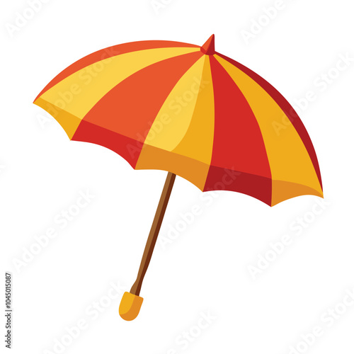 3d umbrella vector mockup. isolated on white background