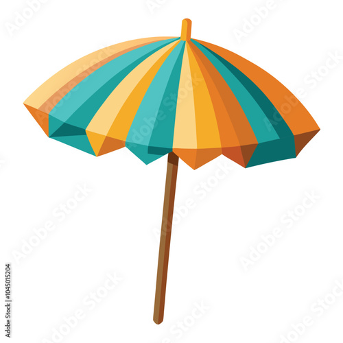 3d umbrella vector mockup. isolated on white background