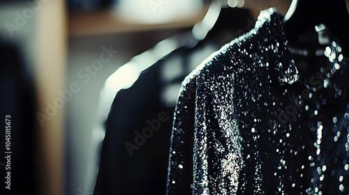 Black Sequin Jacket Hanging...