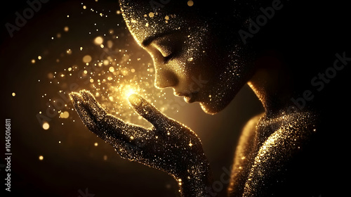 Golden Sparkle Illustration