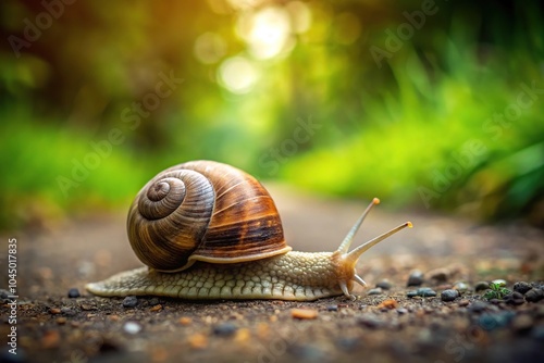 Close-up view of a snail